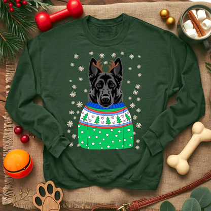 Black German Shepherd Christmas Sweatshirt – The Perfect Holiday Gift