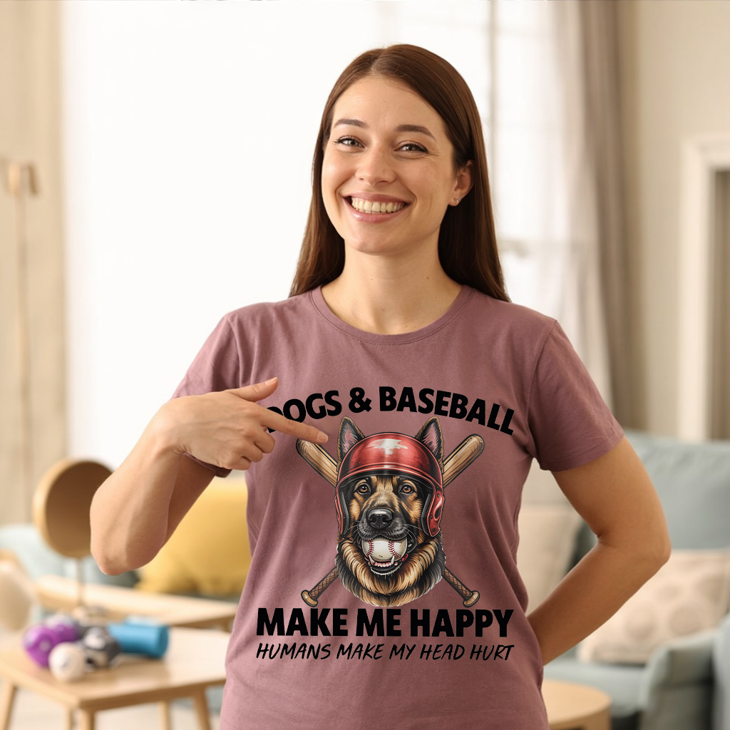 Dogs And Baseball T-shirt