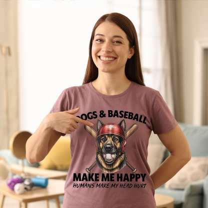 Dogs And Baseball T-shirt