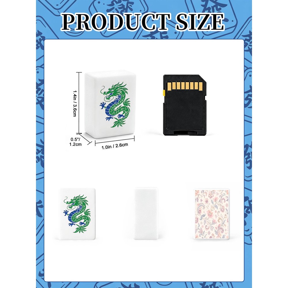 American Mahjong Game Set Pastel Moroccan Design for Club and Family Games 160 Piece Engraved Acrylic Set with Storage Bag and Dice