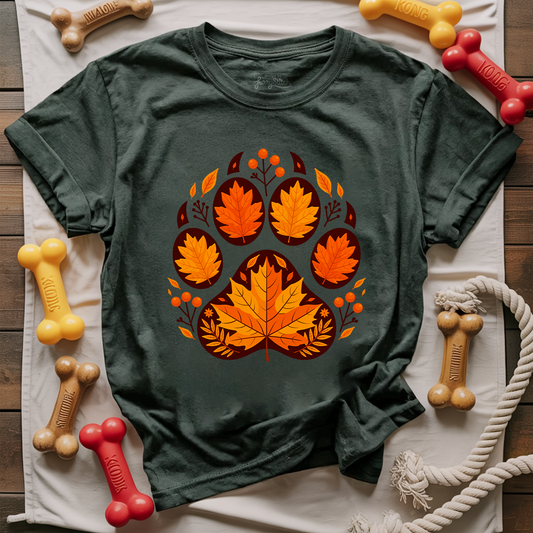 Fall Paw Print T-shirt