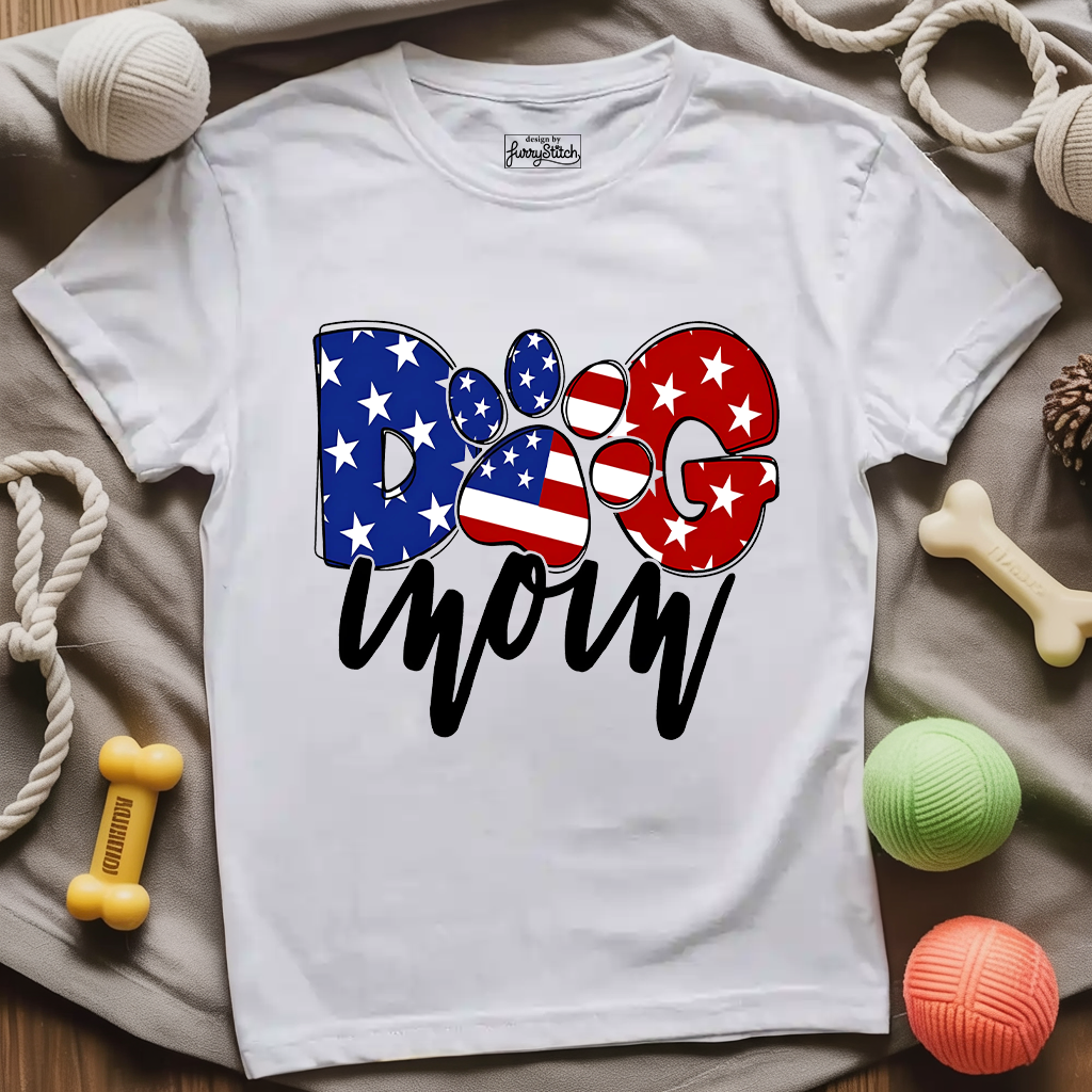 Dog Mom USA T-shirt