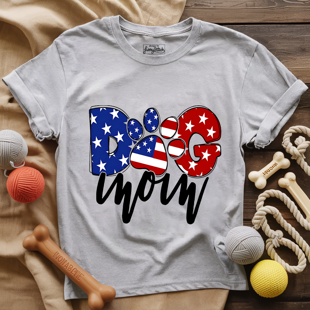 Dog Mom USA T-shirt