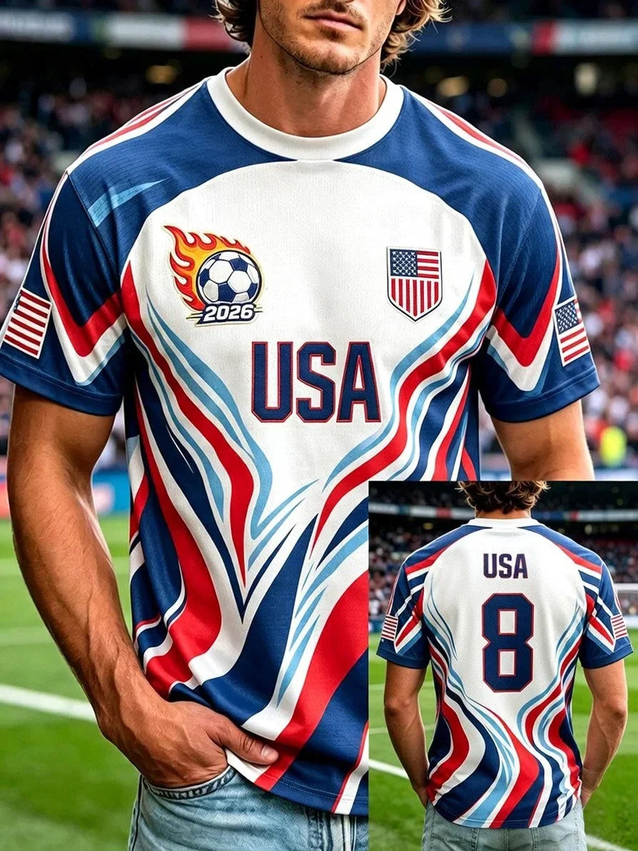 Unisex USA Global Soccer Event 2026 Fan Gift Ideas Graphic Shirt for Soccer Fans