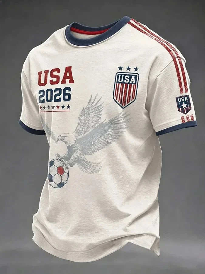 Unisex USA Global Soccer Event 2026 World Soccer Graphic Shirt for Soccer Fans
