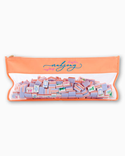 American Mahjong Tile Set Blush Blue and Mint Pastel Gradient Design for Game Nights 160 Piece Acrylic Set