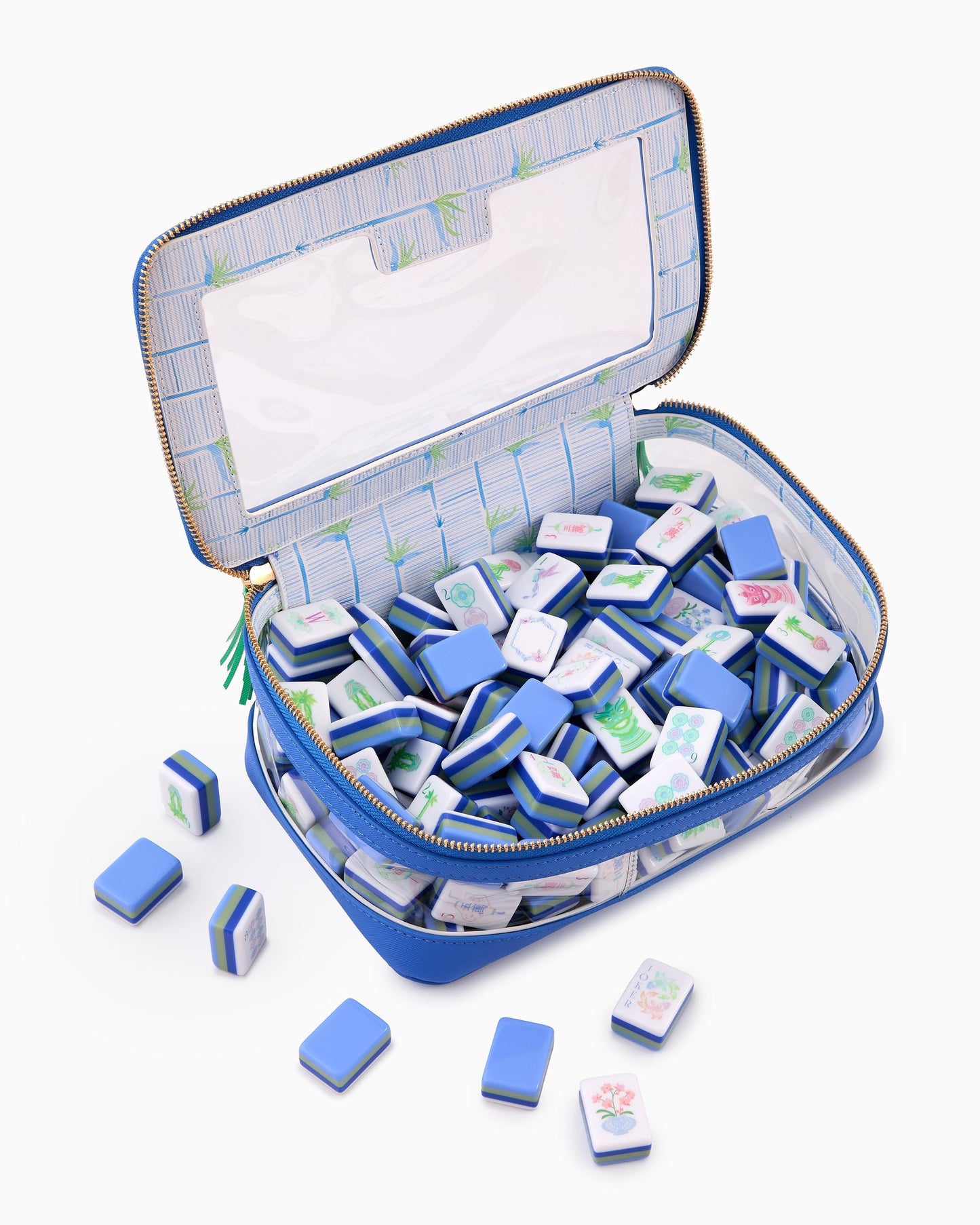 American Mahjong Tile Set Lavender Blush and Mint Floral Design for Game Nights 160 Piece Acrylic Set
