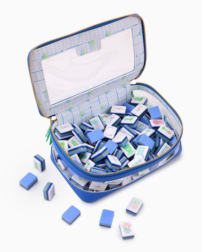 American Mahjong Tile Set Lavender Blush and Mint Floral Design for Game Nights 160 Piece Acrylic Set
