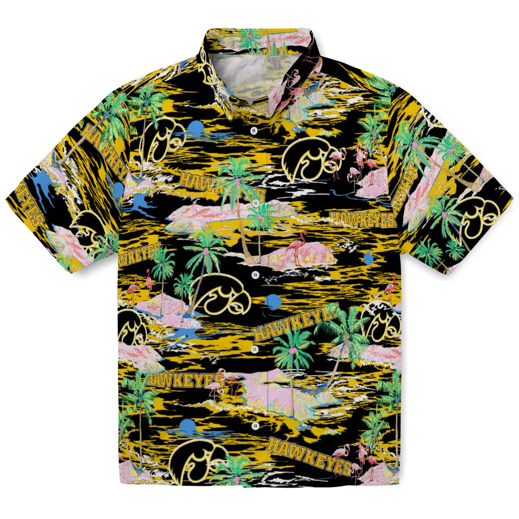 Iowa Hawkeyes Flamingo Retreat 2026 Hawaiian Shirt