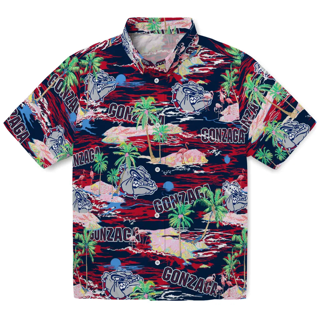 Gonzaga Bulldogs Flamingo Retreat 2026 Hawaiian Shirt