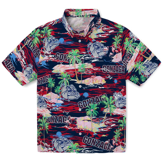 Gonzaga Bulldogs Flamingo Retreat 2026 Hawaiian Shirt