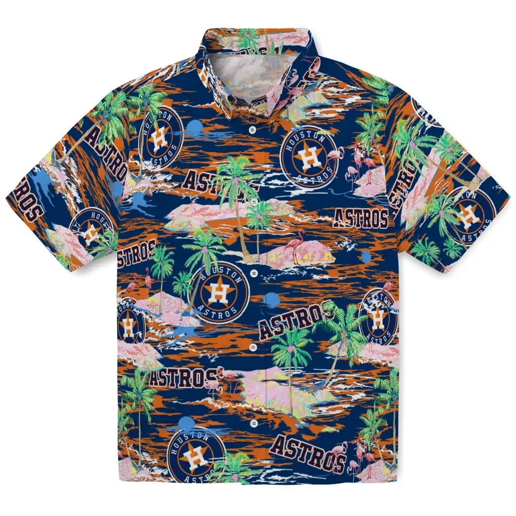 Houston Astros Flamingo Retreat 2026 Hawaiian Shirt