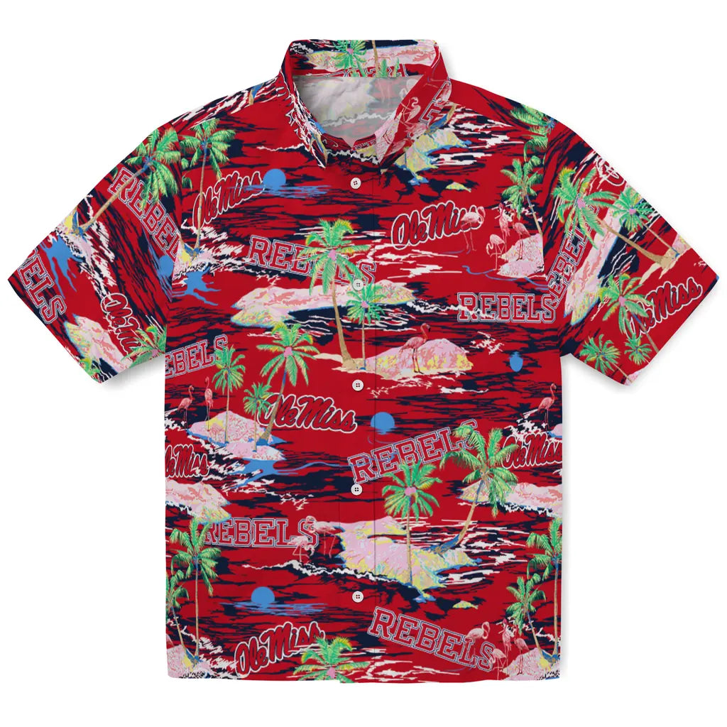 Ole Miss Rebels Flamingo Retreat 2026 Hawaiian Shirt