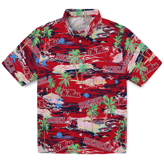 Ole Miss Rebels Flamingo Retreat 2026 Hawaiian Shirt