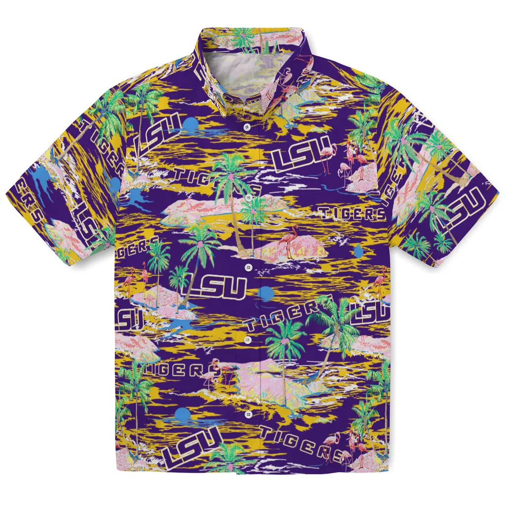 LSU Tigers Flamingo Retreat 2026 Hawaiian Shirt