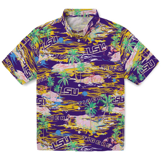 LSU Tigers Flamingo Retreat 2026 Hawaiian Shirt