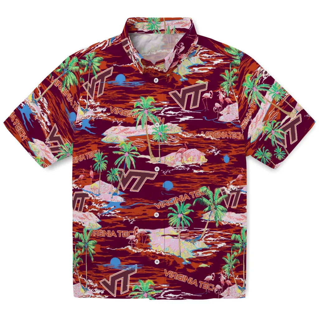 Virginia Tech Hokies Flamingo Retreat 2026 Hawaiian Shirt