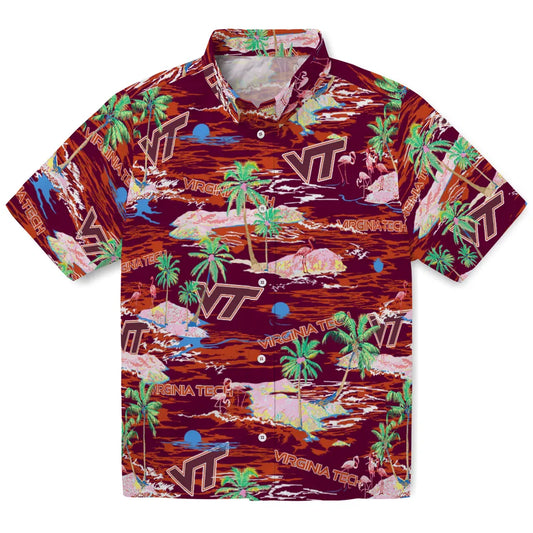 Virginia Tech Hokies Flamingo Retreat 2026 Hawaiian Shirt