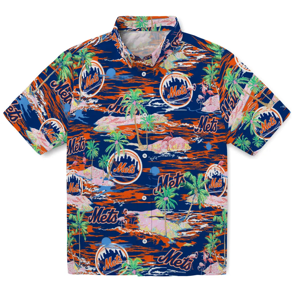 New York Mets Flamingo Retreat 2026 Hawaiian Shirt