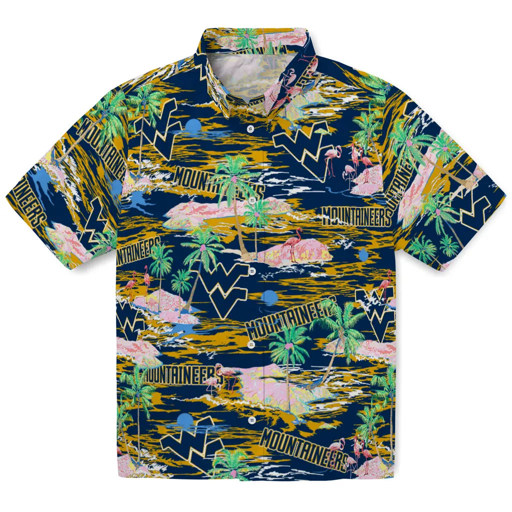 West Virginia Mountaineers Flamingo Retreat 2026 Hawaiian Shirt