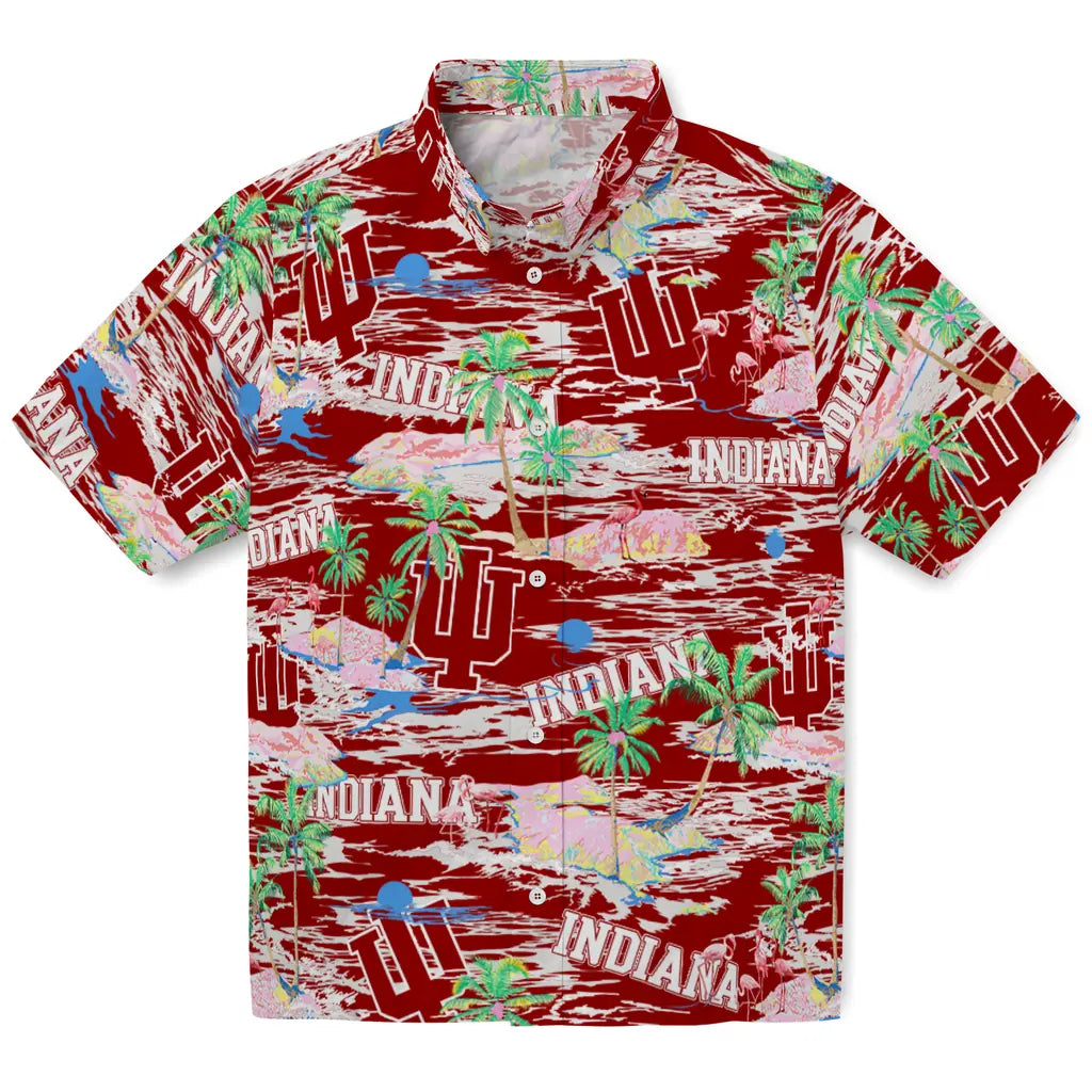 Indiana Hoosiers Flamingo Retreat 2026 Hawaiian Shirt