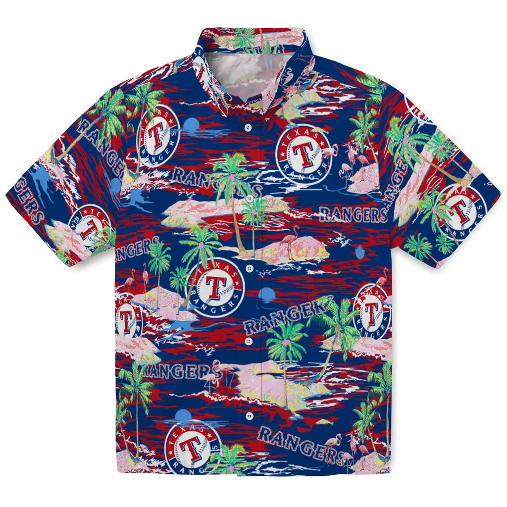 Texas Rangers Flamingo Retreat 2026 Hawaiian Shirt