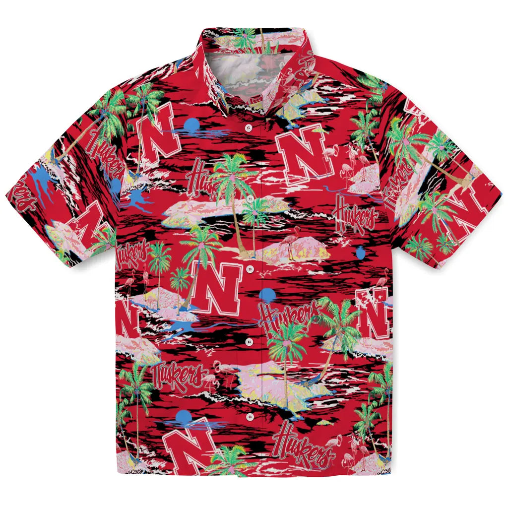 Nebraska Cornhuskers Flamingo Retreat 2026 Hawaiian Shirt