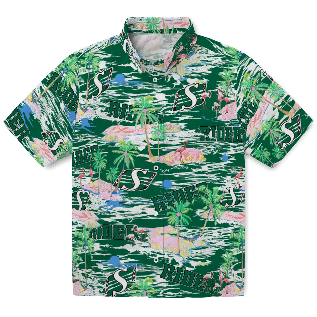 Saskatchewan Roughriders Flamingo Retreat 2026 Hawaiian Shirt