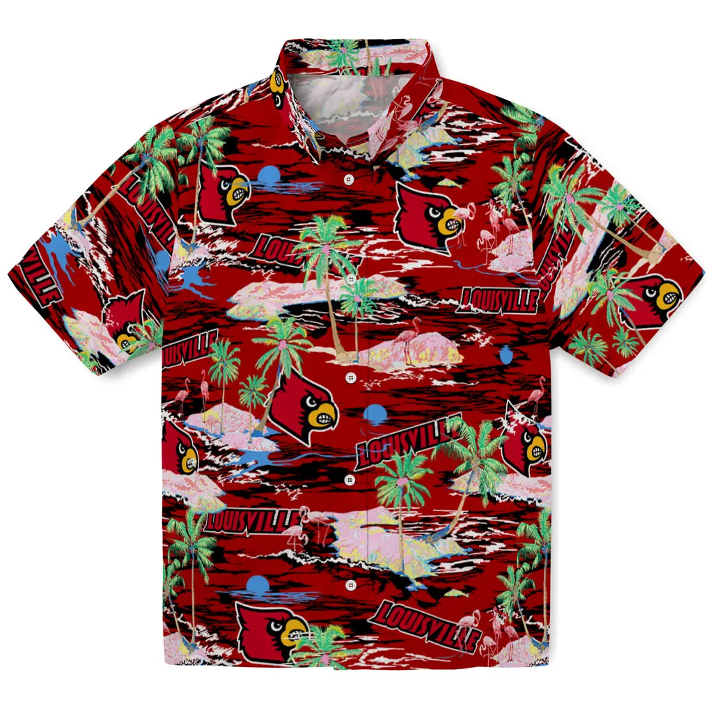 Louisville Cardinals Flamingo Retreat 2026 Hawaiian Shirt