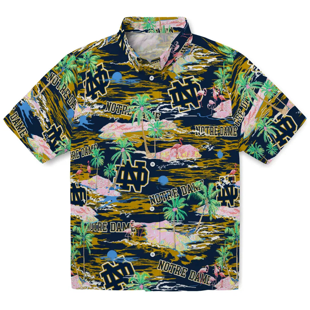 Notre Dame Fighting Irish Flamingo Retreat 2026 Hawaiian Shirt
