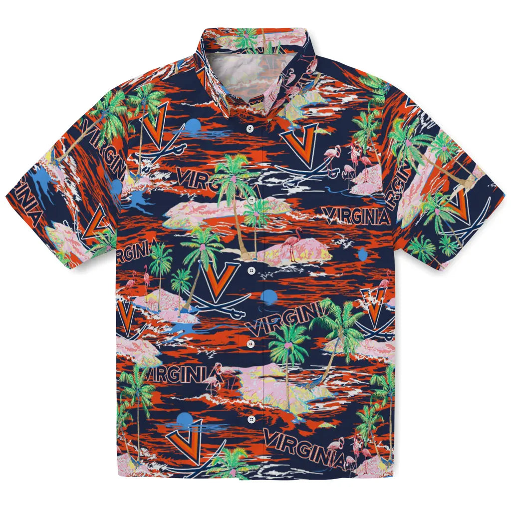 Virginia Cavaliers Flamingo Retreat 2026 Hawaiian Shirt