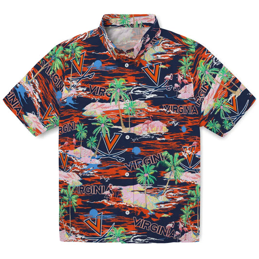 Virginia Cavaliers Flamingo Retreat 2026 Hawaiian Shirt