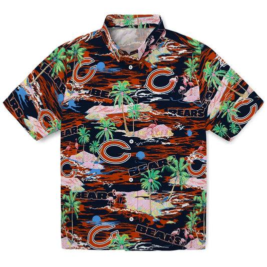 Chicago Bears Flamingo Retreat 2026 Hawaiian Shirt