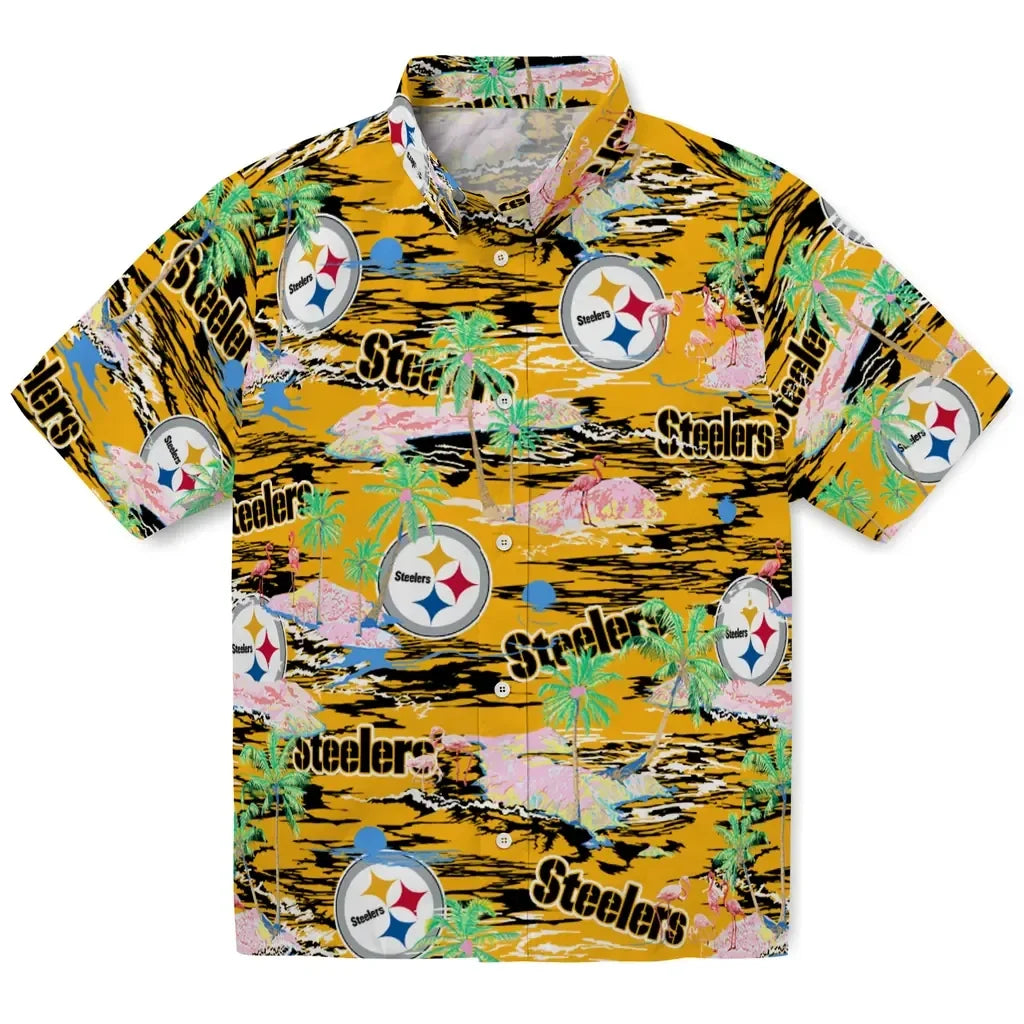 Pittsburgh Steelers Flamingo Retreat 2026 Hawaiian Shirt