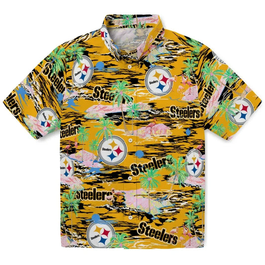 Pittsburgh Steelers Flamingo Retreat 2026 Hawaiian Shirt