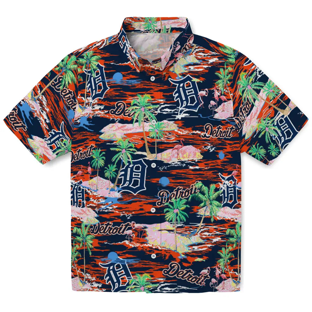 Detroit Tigers Flamingo Retreat 2026 Hawaiian Shirt