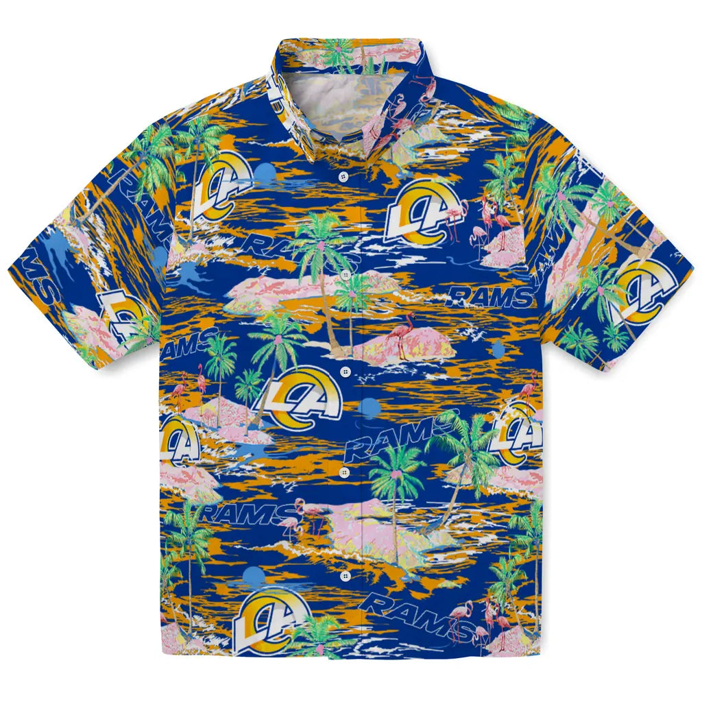 Los Angeles Rams Flamingo Retreat 2026 Hawaiian Shirt