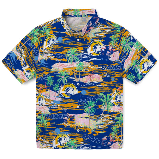 Los Angeles Rams Flamingo Retreat 2026 Hawaiian Shirt