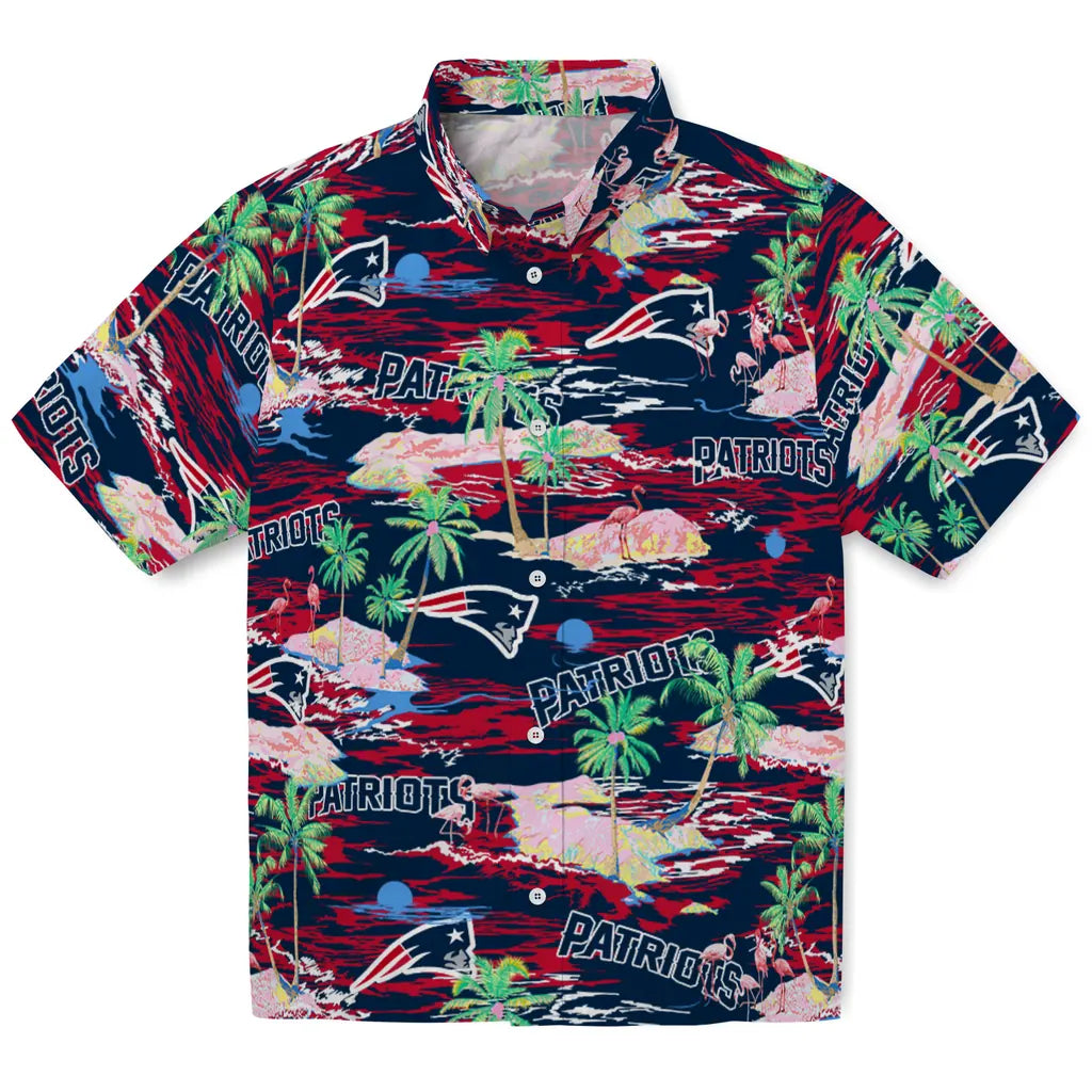 New England Patriots Flamingo Retreat 2026 Hawaiian Shirt