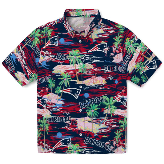 New England Patriots Flamingo Retreat 2026 Hawaiian Shirt