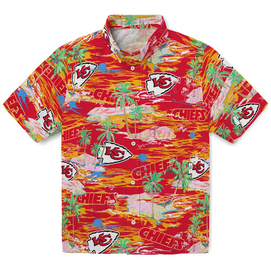 Kansas City Chiefs Flamingo Retreat 2026 Hawaiian Shirt