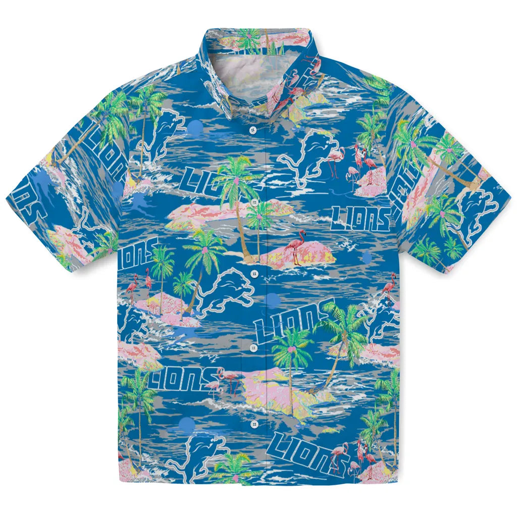 Detroit Lions Flamingo Retreat 2026 Hawaiian Shirt