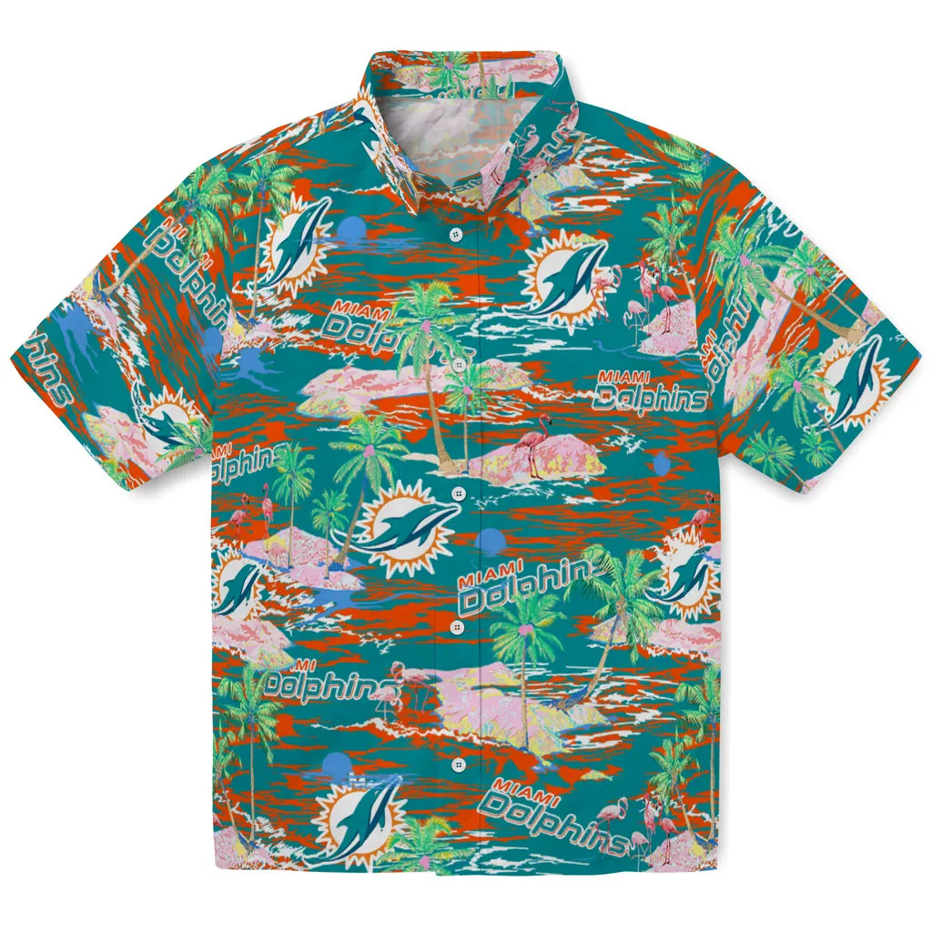 Miami Dolphins Flamingo Retreat 2026 Hawaiian Shirt
