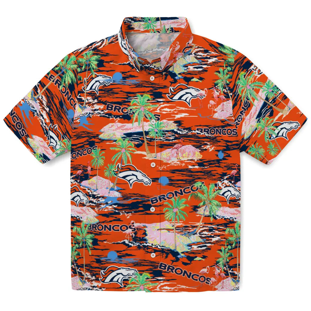Denver Broncos Flamingo Retreat 2026 Hawaiian Shirt