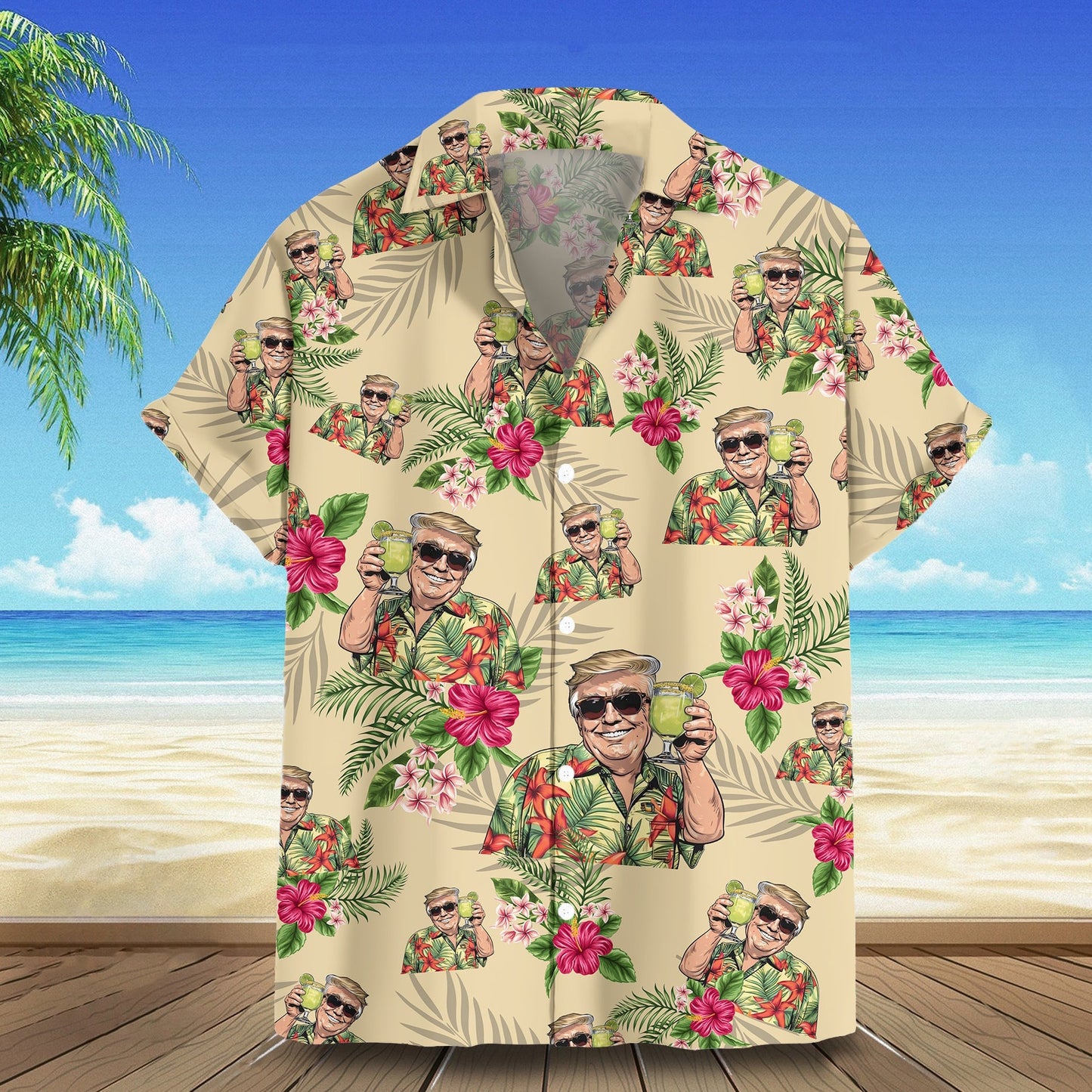 2026 Hawaiian Shirt I Stand With Button Up Shirt Summer Gift For Dad