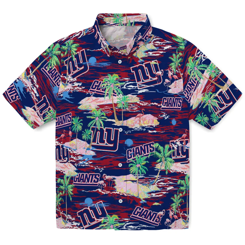 New York Giants Flamingo Retreat 2026 Hawaiian Shirt