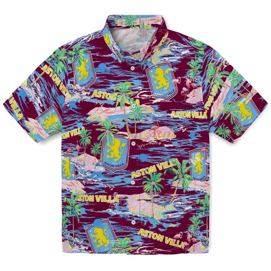 Aston Villa Flamingo Retreat 2026 Hawaiian Shirt