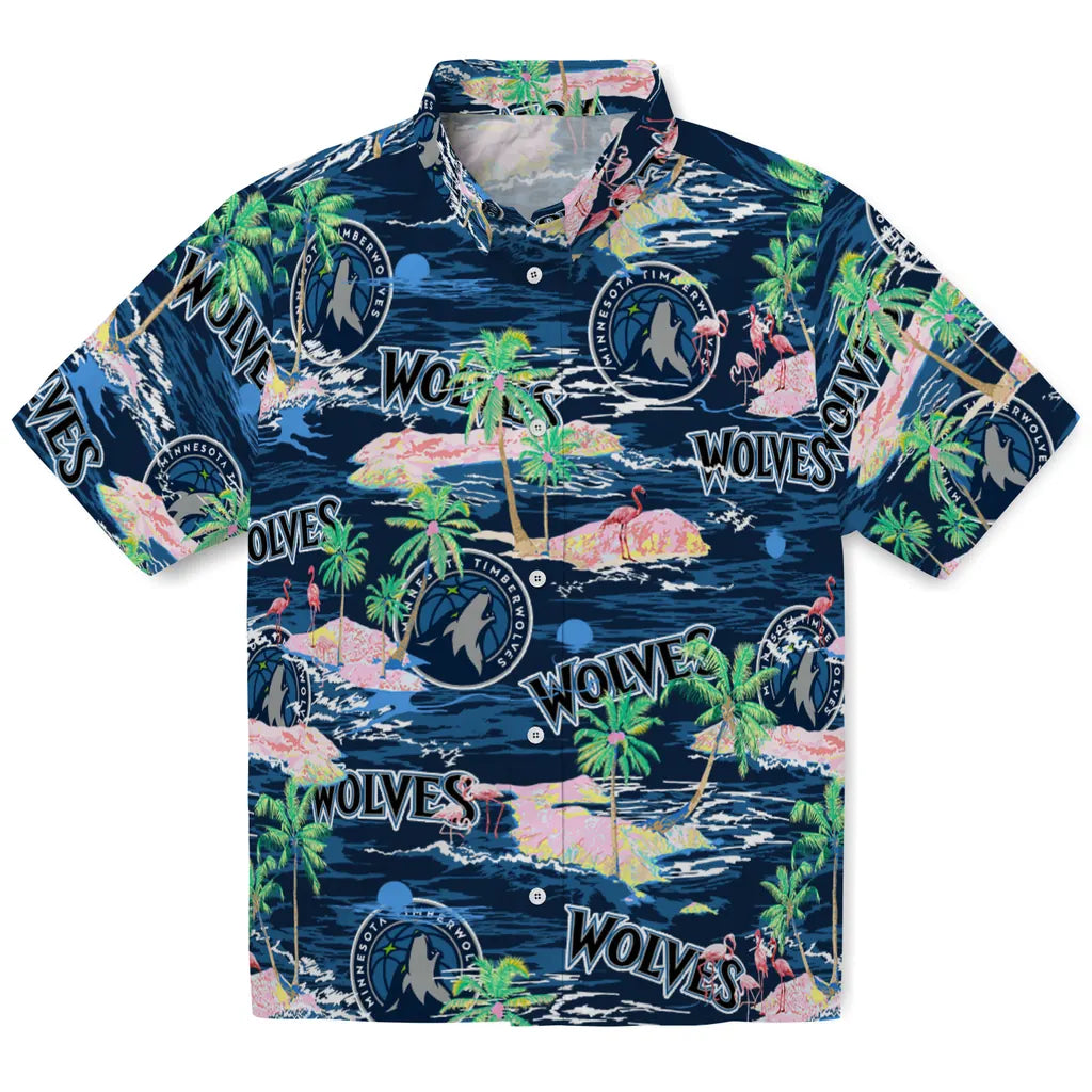 Minnesota Timberwolves Flamingo Retreat 2026 Hawaiian Shirt