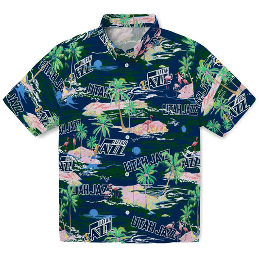 Utah Jazz Flamingo Retreat 2026 Hawaiian Shirt