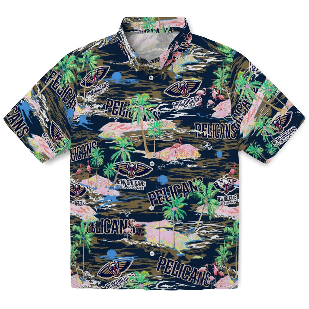 New Orleans Pelicans Flamingo Retreat 2026 Hawaiian Shirt